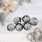 6ct. 4" Gray & White Snowflake Glass Ball Ornaments